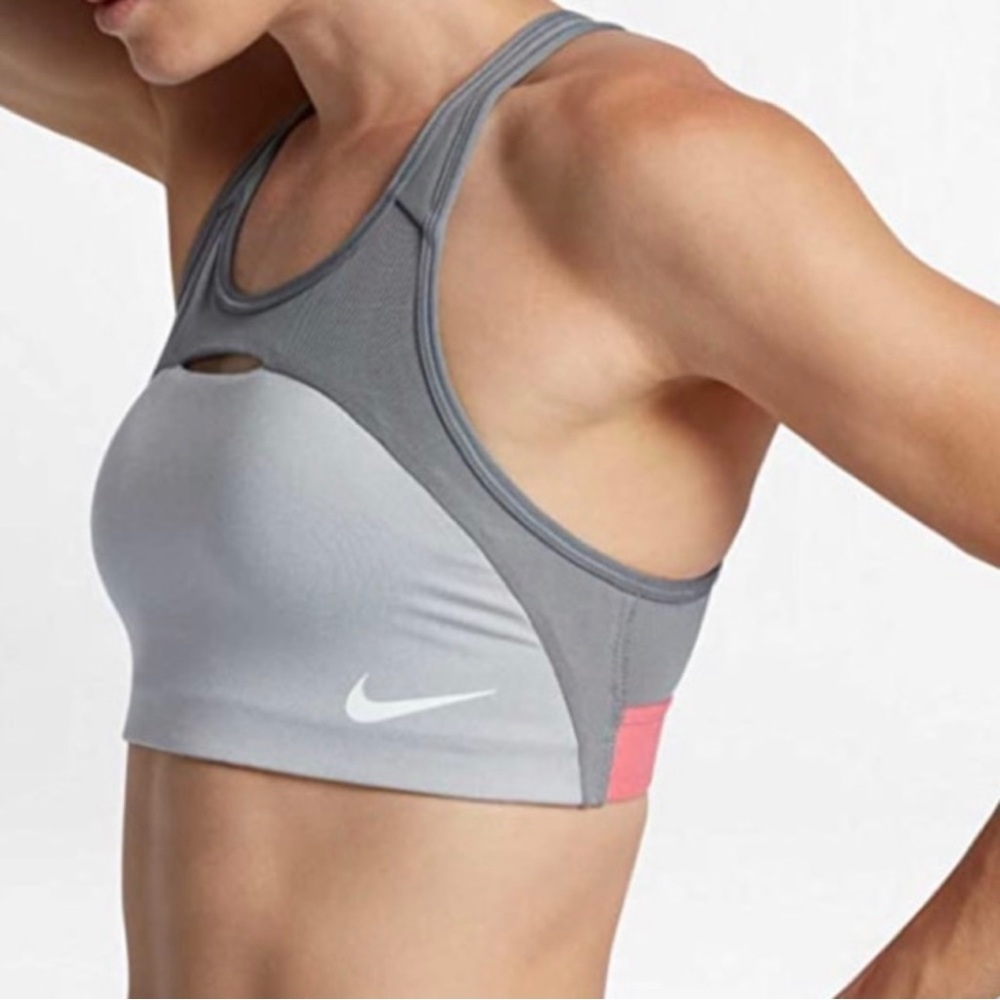 Nike Women’s Swoosh Modern Sports Bra Pro Classic Gray Medium